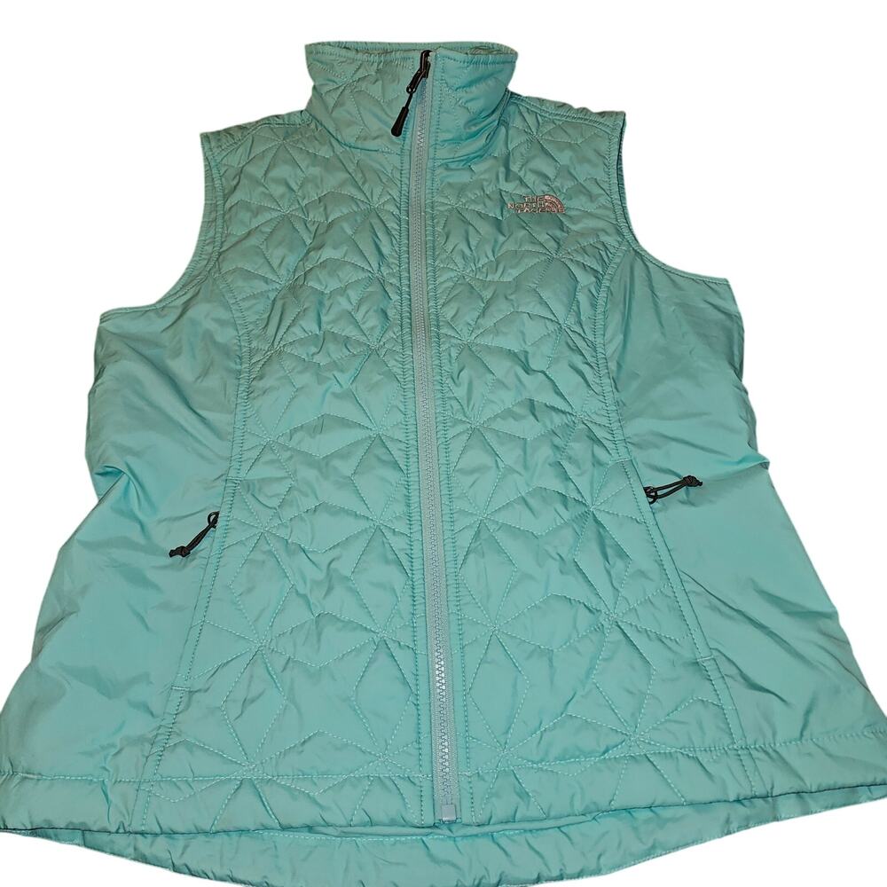 THE NORTH FACE turquoise Gilet Jacket Coat Insulated Womens size small